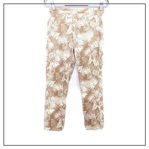 Uniqlo Women Pants L Pull On Coastal Tropical Hawaiian Beach Skinny Stretchy